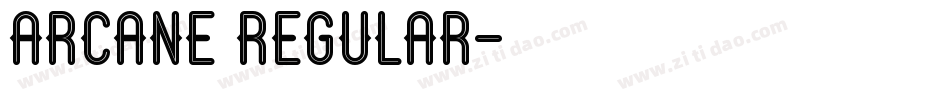 Arcane Regular字体转换